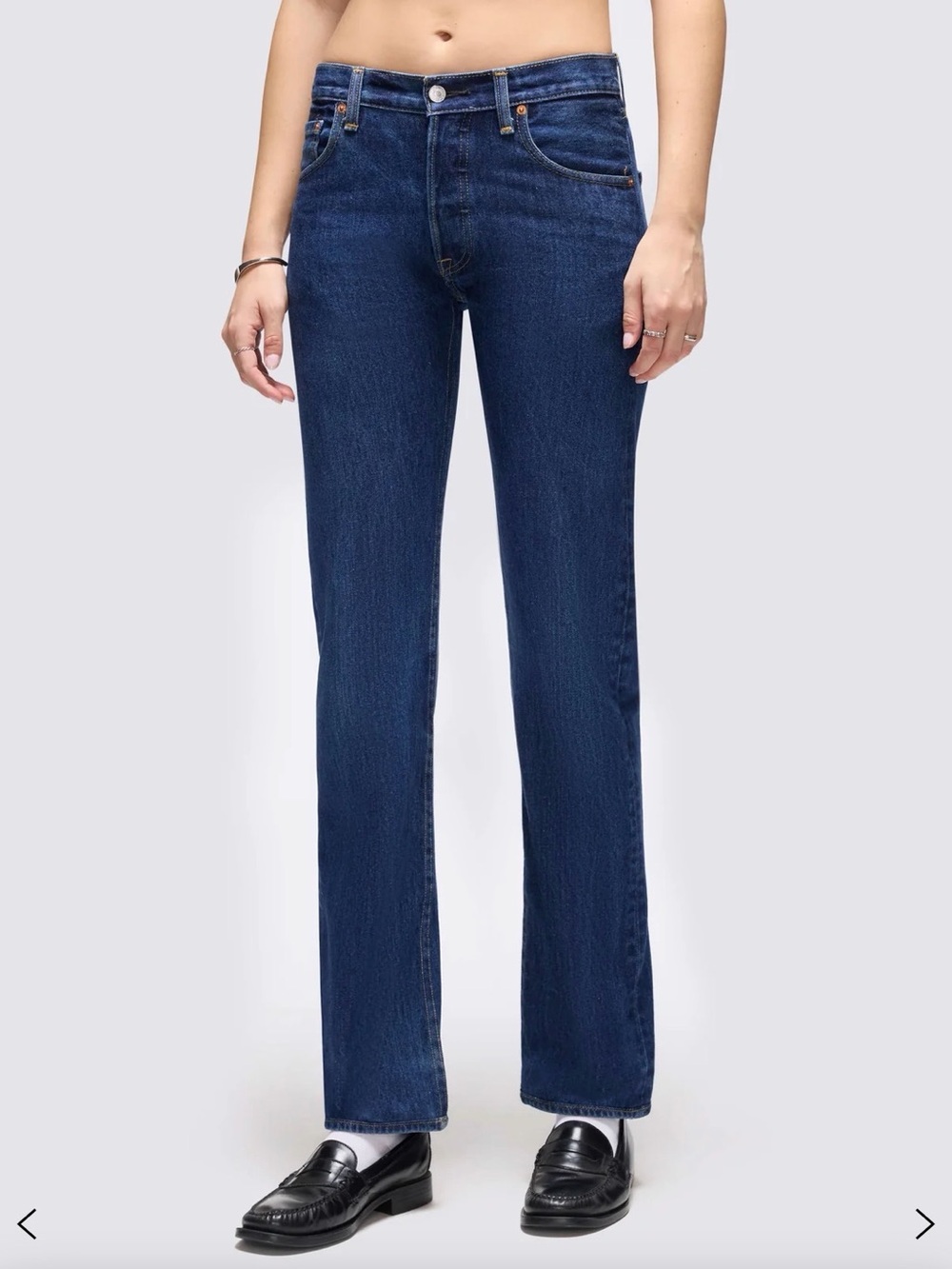 NWT REDONE LEVI'S MID RISE SLIM STRAIGHT SIZE 24